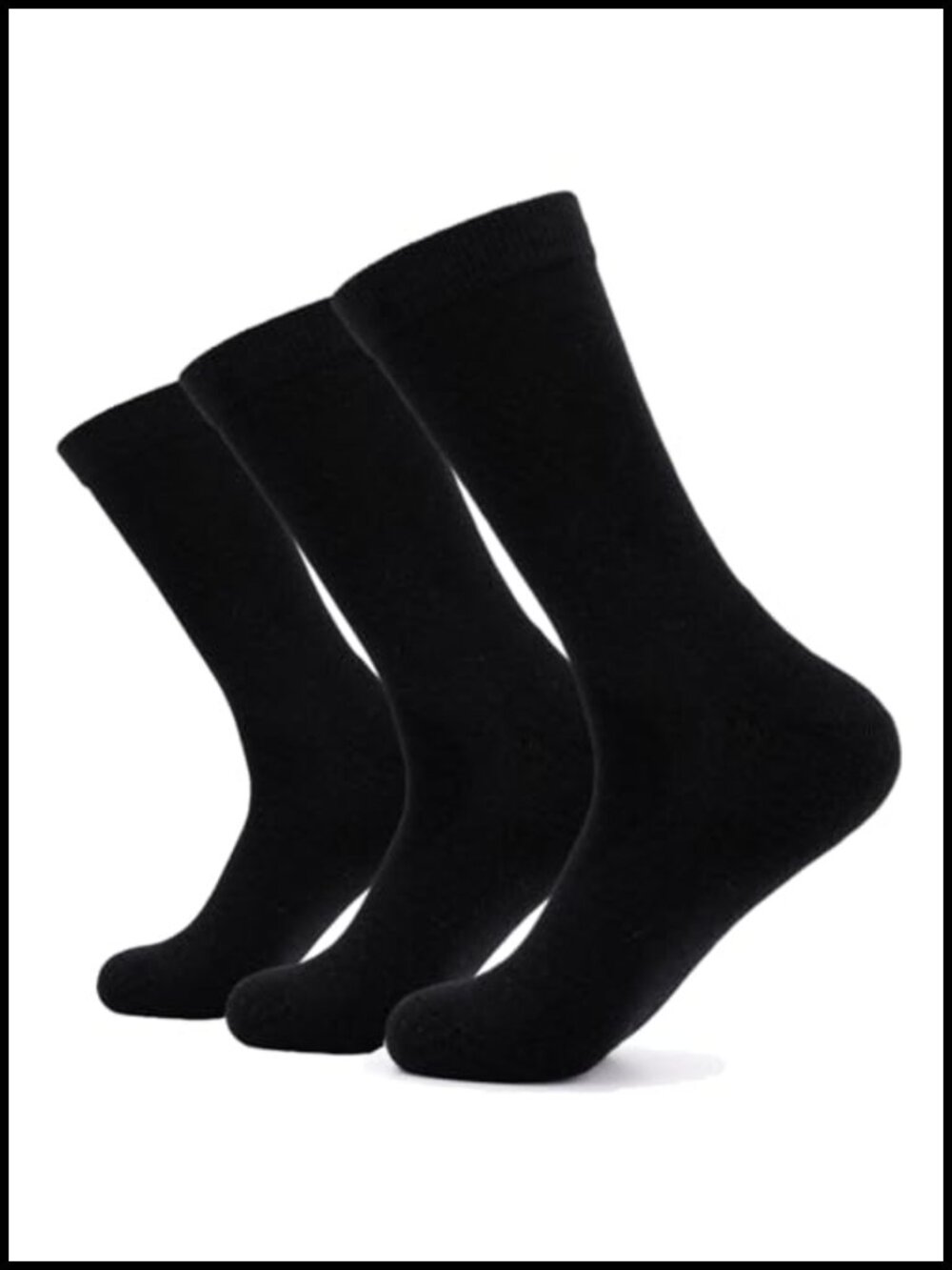 Thick Merino Wool Quarter Socks 3 Pairs Warm Cushioned Work Boot Socks